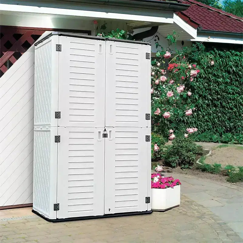 Boîte de rangement verticale, beige
