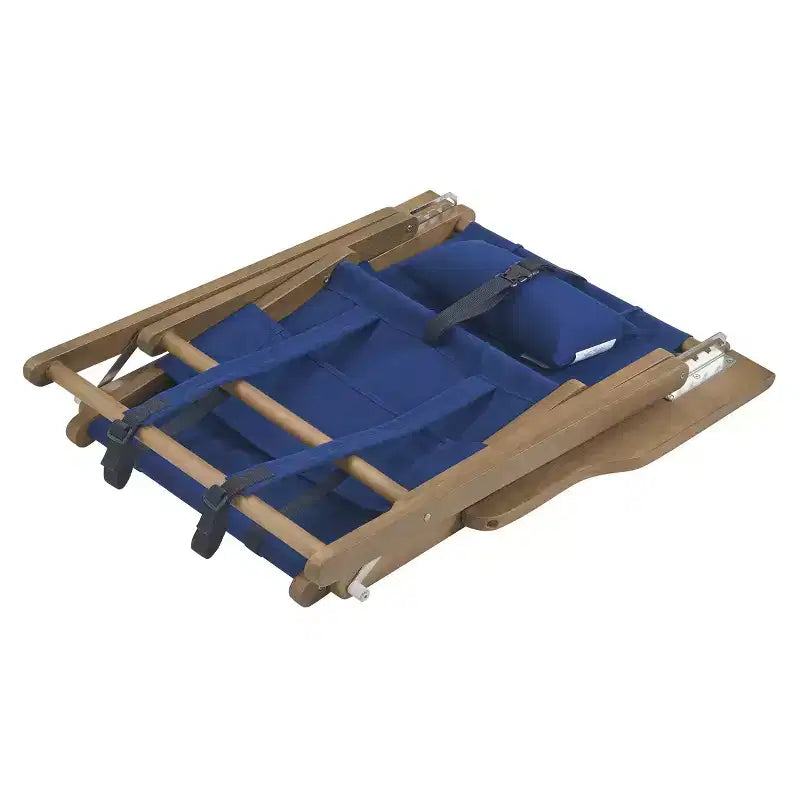 Chaise longue de plage pliante en bois résistant aux intempéries pour l'extérieur