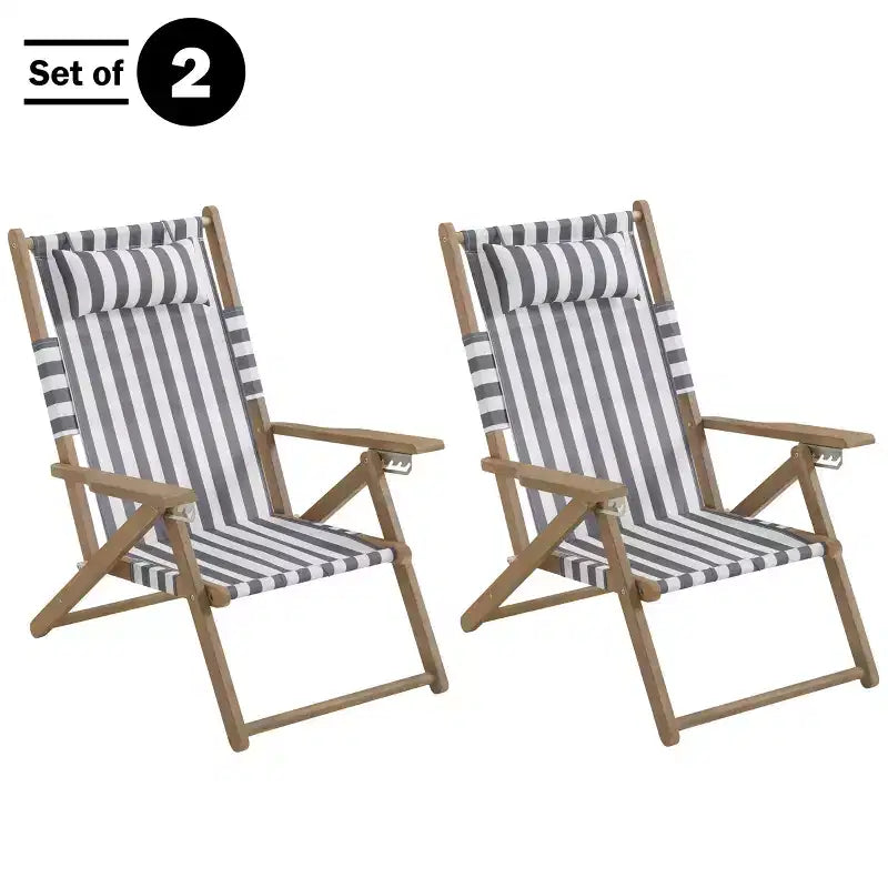 Chaise longue de plage pliante en bois résistant aux intempéries pour l'extérieur