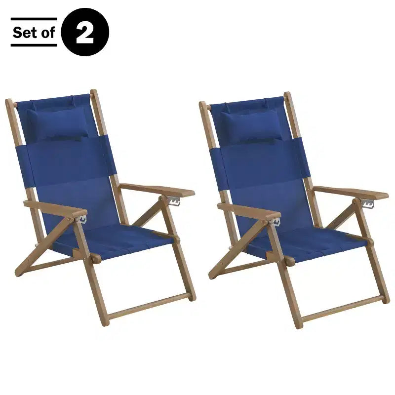 Chaise longue de plage pliante en bois résistant aux intempéries pour l'extérieur
