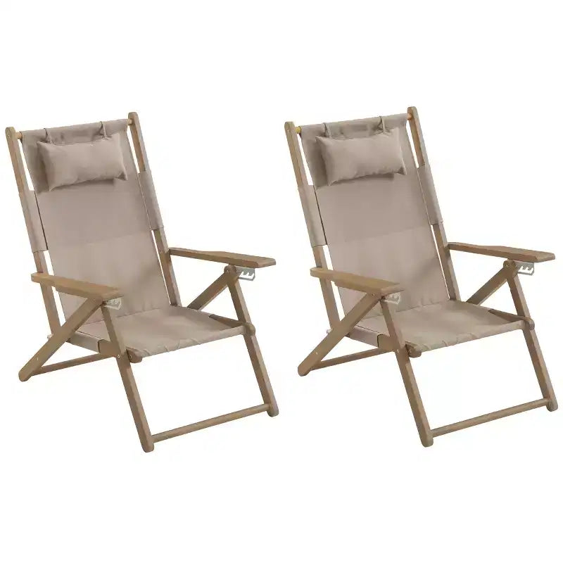Chaise longue de plage pliante en bois résistant aux intempéries pour l'extérieur