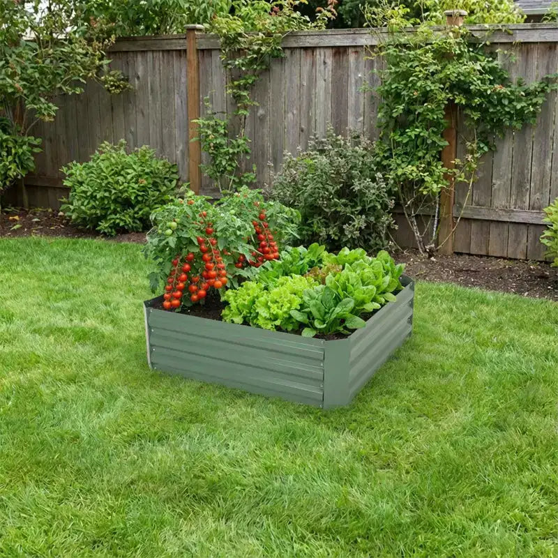 Bacs à plantes métalliques, jardinières surélevées d'extérieur