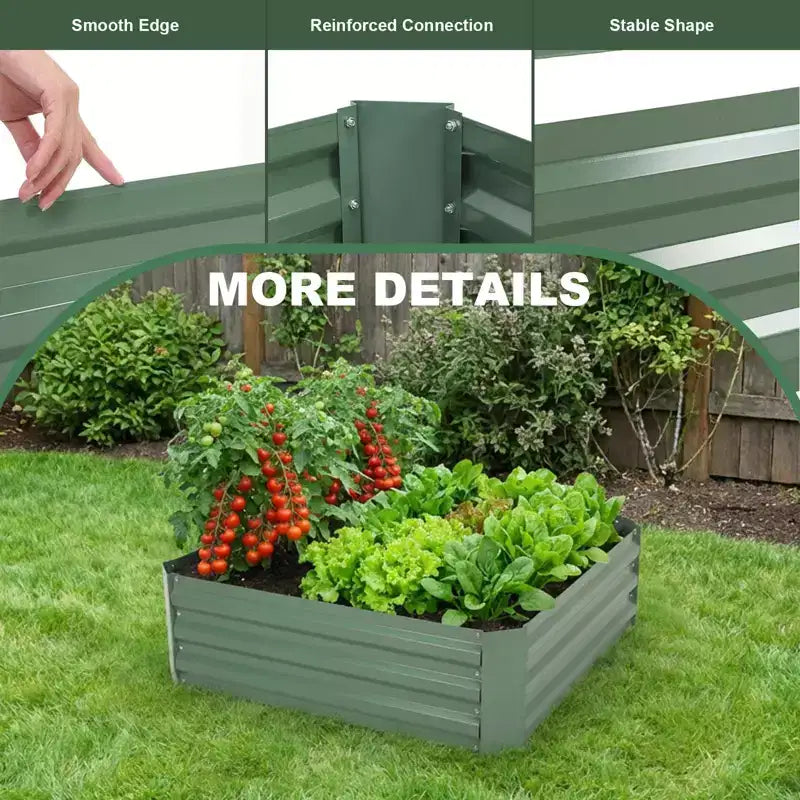 Bacs à plantes métalliques, jardinières surélevées d'extérieur