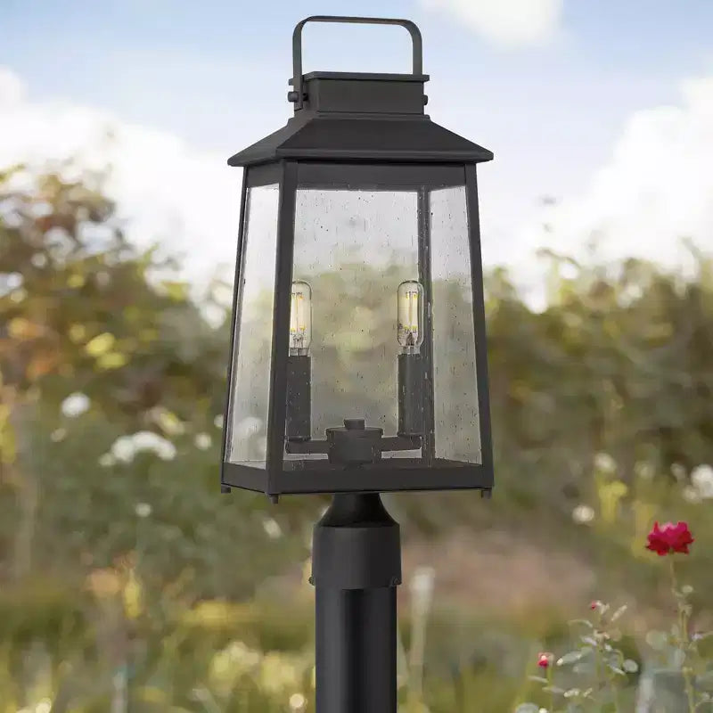 Borne lumineuse d'extérieur moderne, adaptée aux porches et aux façades de bâtiments, double éclairage pour la protection contre les intempéries.