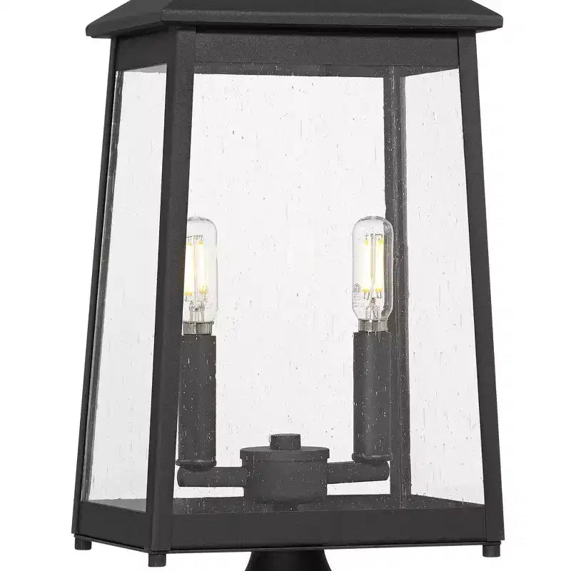 Borne lumineuse d'extérieur moderne, adaptée aux porches et aux façades de bâtiments, double éclairage pour la protection contre les intempéries.