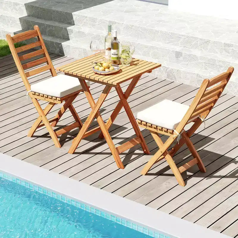Table et chaises de salle à manger pliantes d'extérieur