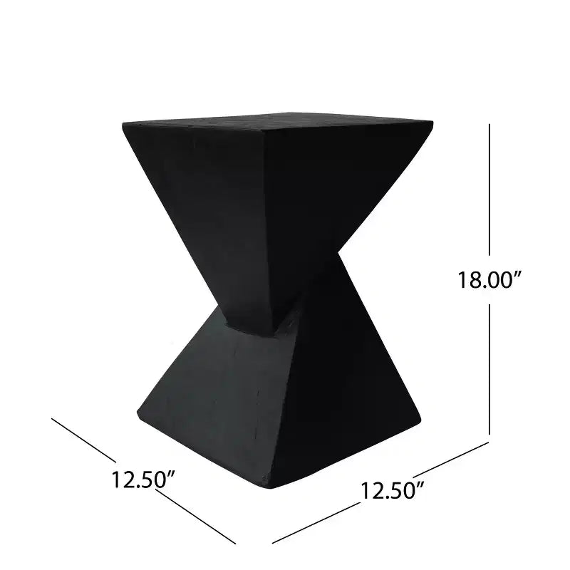 Table d'appoint géométrique en béton léger