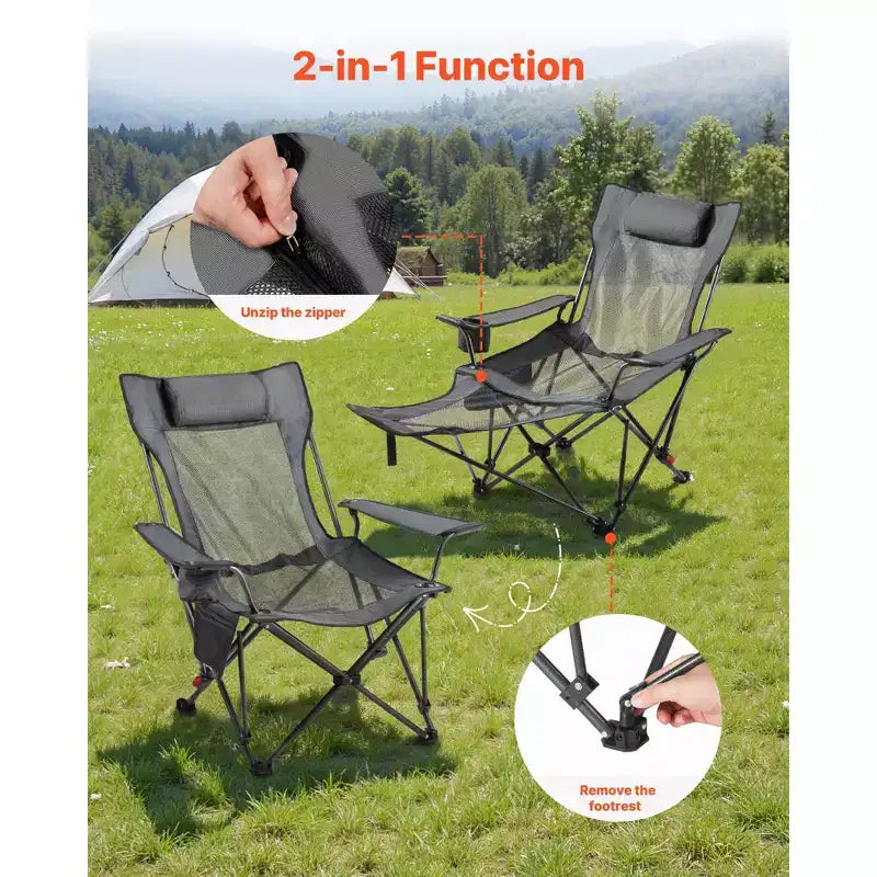 Chaise longue pliable portable pour adulte, chaise de plage en maille