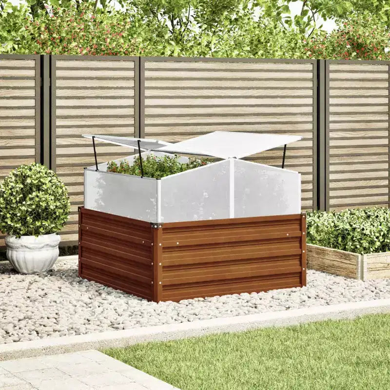 Pots de fleurs de jardin, acier corten, acier corten