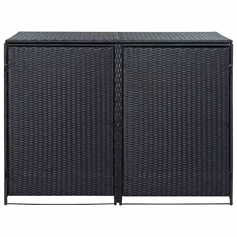 Abri double pour poubelles avec couvercle