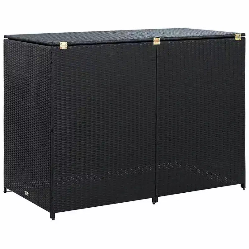 Abri double pour poubelles avec couvercle