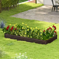 Jardinière rectangulaire surélevée avec support de renforcement central