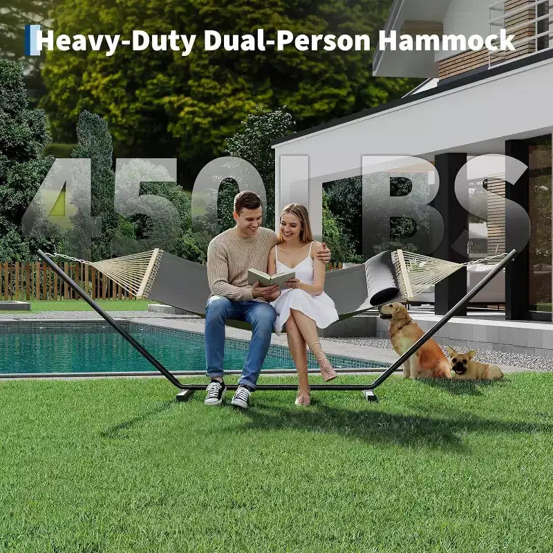 Hamac double avec cadre et oreiller