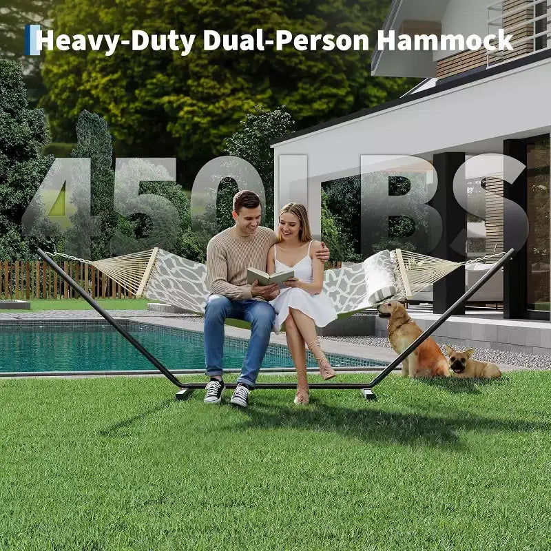 Hamac double avec cadre et oreiller