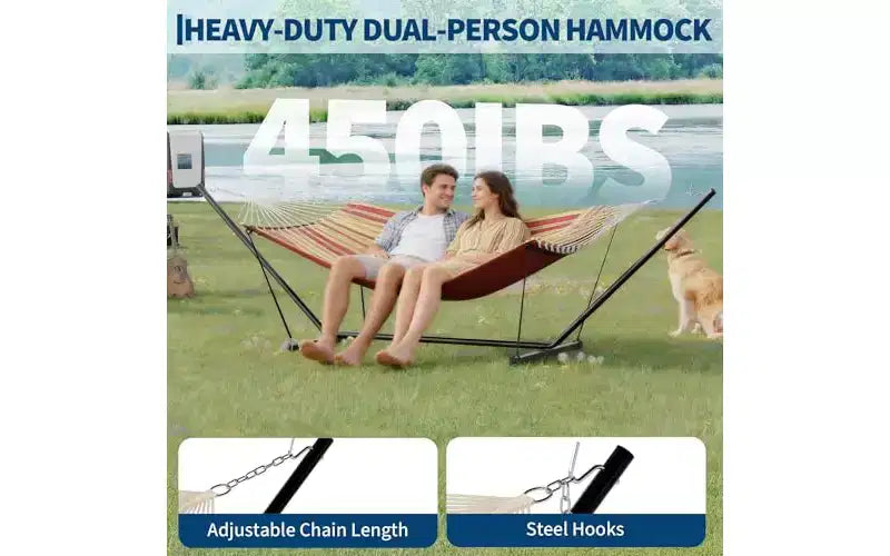 Hamac double avec cadre et oreiller