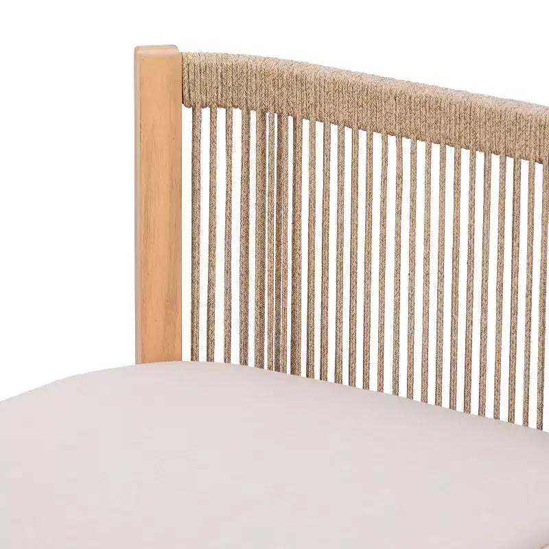 Canapé trois places en bois d'acacia moderne avec cour intérieure