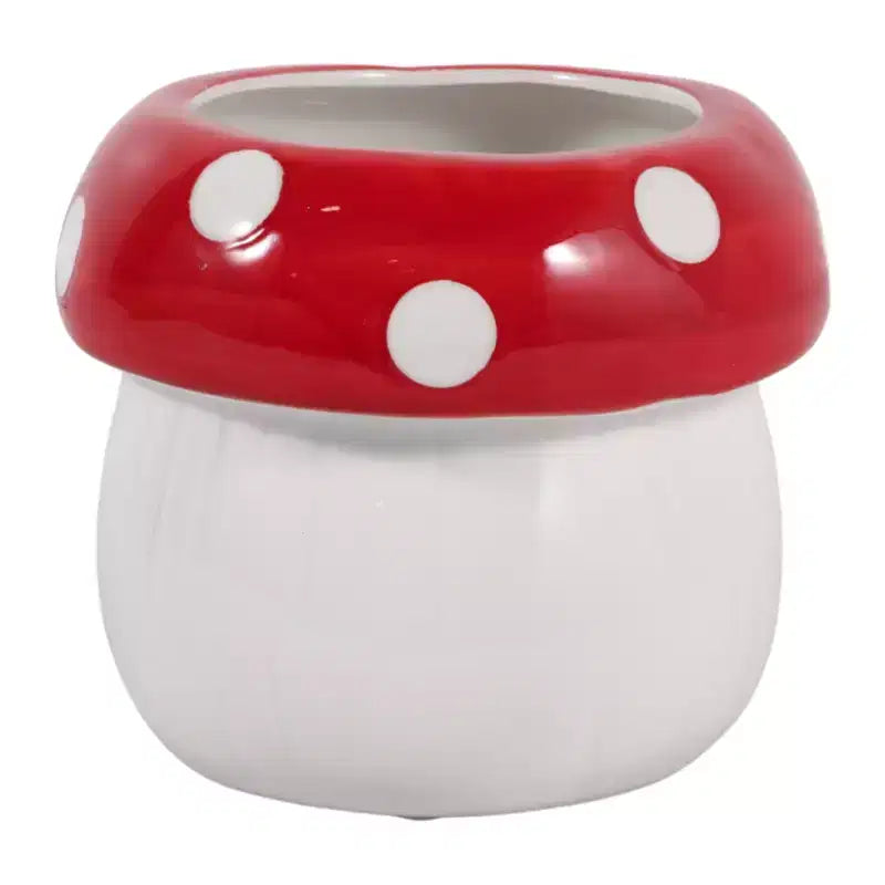 Pot de fleurs décoratif en céramique en forme de champignon