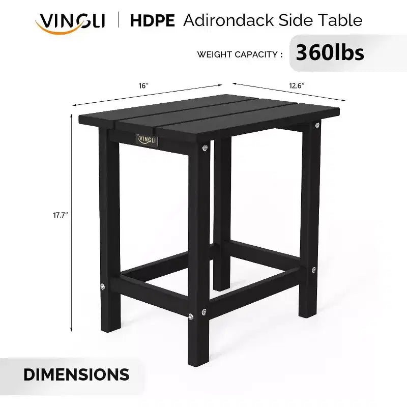 Table d'appoint d'extérieur, table d'appoint de patio en bois