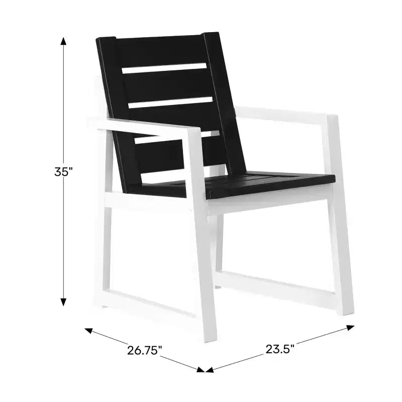 Chaise de salle à manger avec accoudoirs pour terrasse extérieure