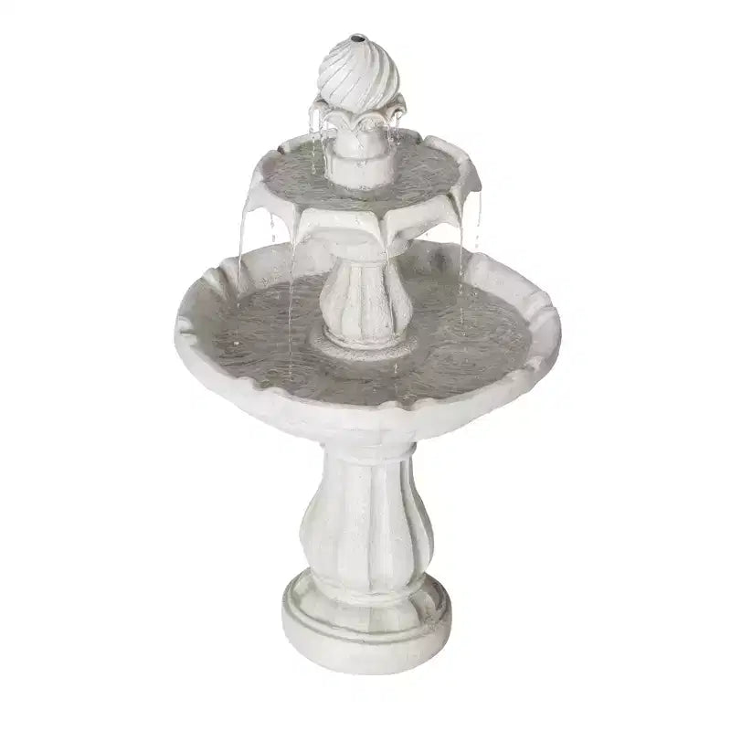 Fontaine d'extérieur double couche en résine de polyester de style transitoire
