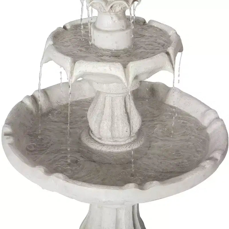 Fontaine d'extérieur double couche en résine de polyester de style transitoire