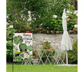 Drapeaux de jardin, drapeaux de cour à motif de trèfle, décorations extérieures de style rustique