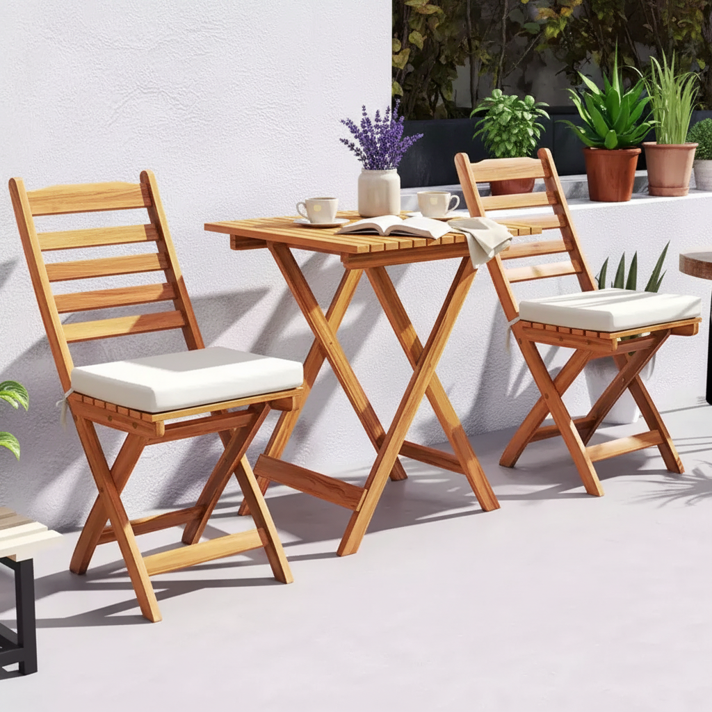 Table et chaises de salle à manger pliantes d'extérieur
