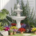 Fontaine d'extérieur double couche en résine de polyester de style transitoire