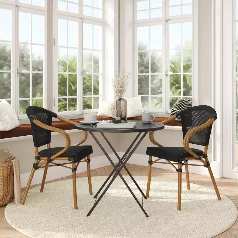 Chaises bistrot commerciales empilables d'intérieur/extérieur