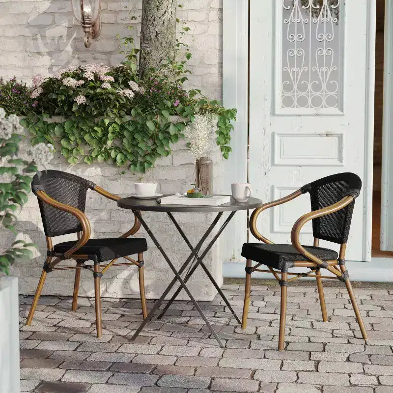 Chaises bistrot commerciales empilables d'intérieur/extérieur