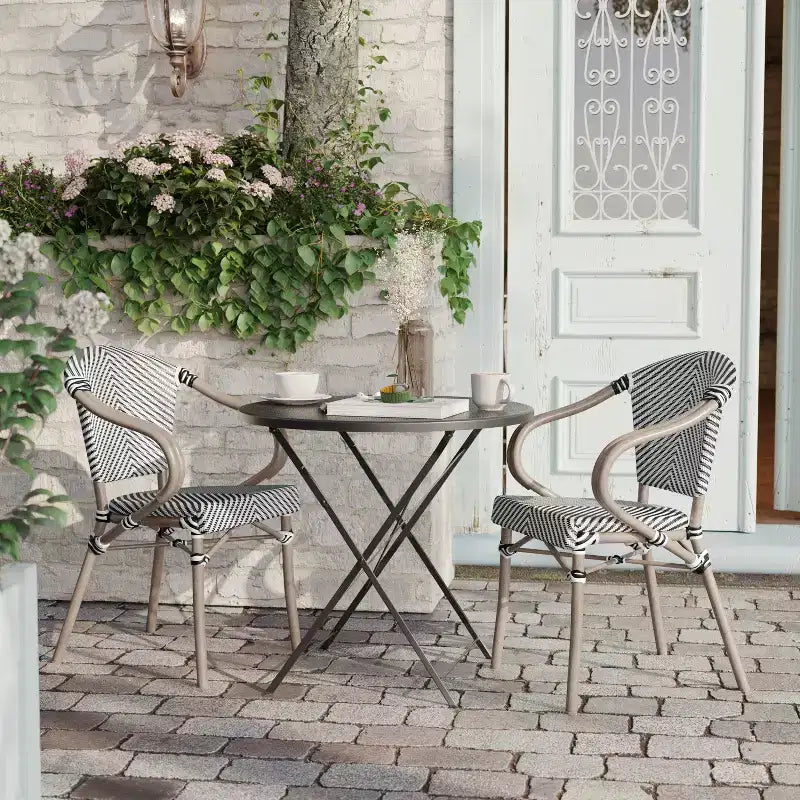 Chaises bistrot commerciales empilables d'intérieur/extérieur