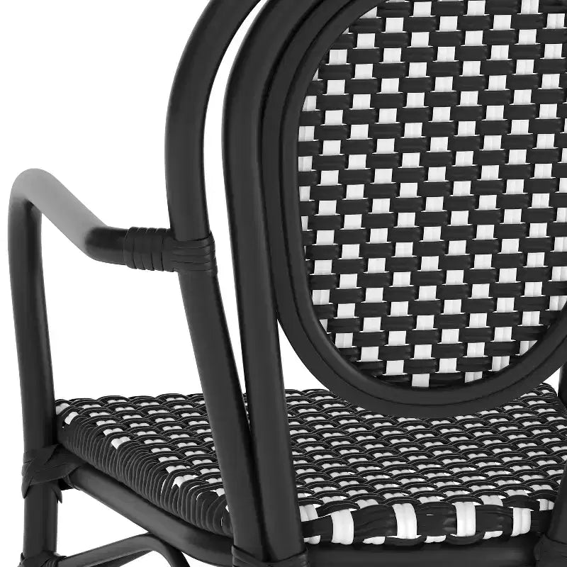 Chaises empilables commerciales d'intérieur/d'extérieur avec accoudoirs