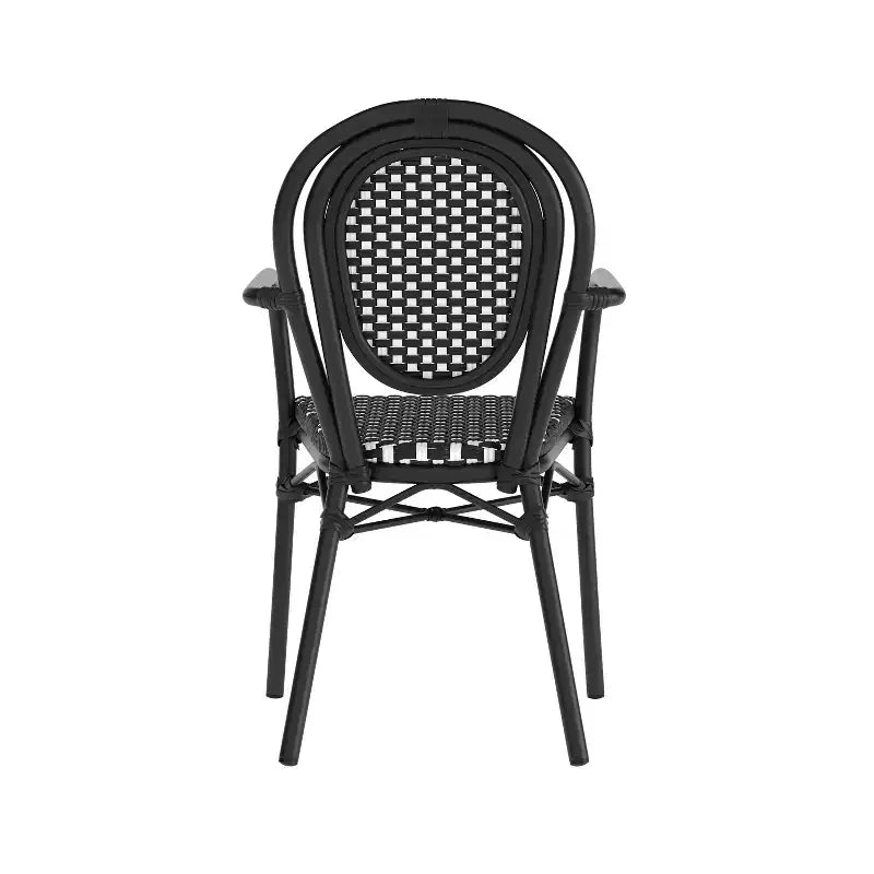 Chaises empilables commerciales d'intérieur/d'extérieur avec accoudoirs