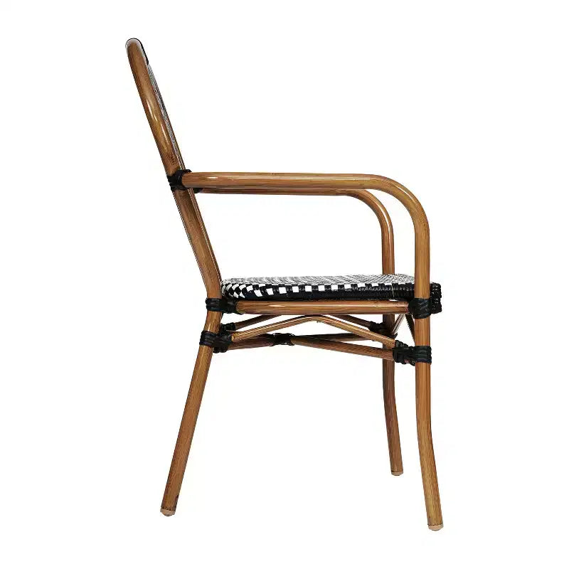 Chaises empilables commerciales d'intérieur/d'extérieur avec accoudoirs