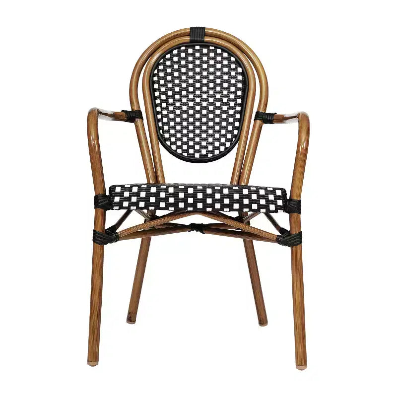 Chaises empilables commerciales d'intérieur/d'extérieur avec accoudoirs