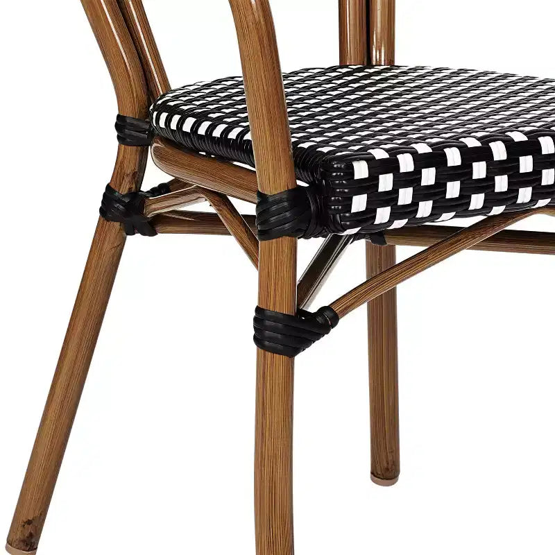 Chaises empilables commerciales d'intérieur/d'extérieur avec accoudoirs