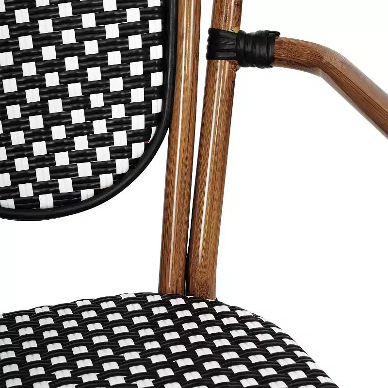 Chaises empilables commerciales d'intérieur/d'extérieur avec accoudoirs