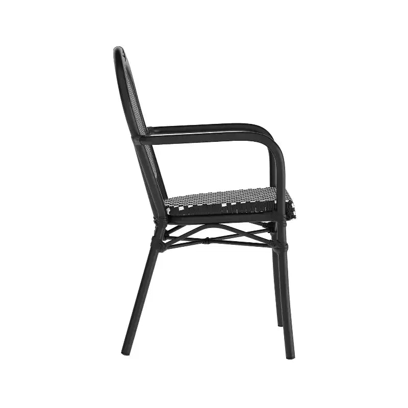 Chaises empilables commerciales d'intérieur/d'extérieur avec accoudoirs