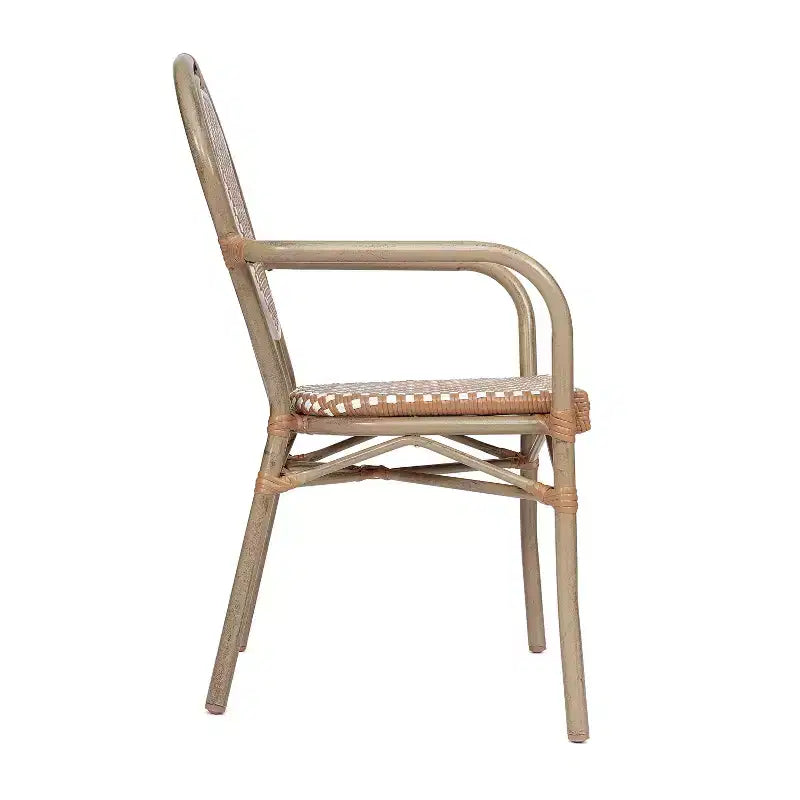 Chaises empilables commerciales d'intérieur/d'extérieur avec accoudoirs