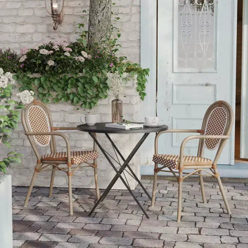 Chaises empilables commerciales d'intérieur/d'extérieur avec accoudoirs