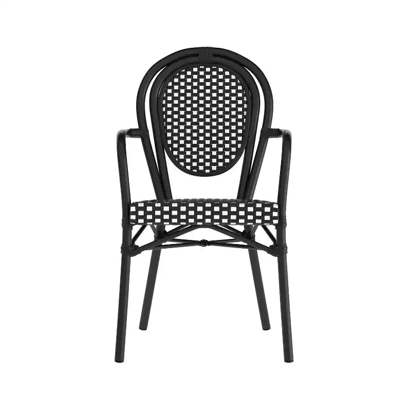 Chaises empilables commerciales d'intérieur/d'extérieur avec accoudoirs
