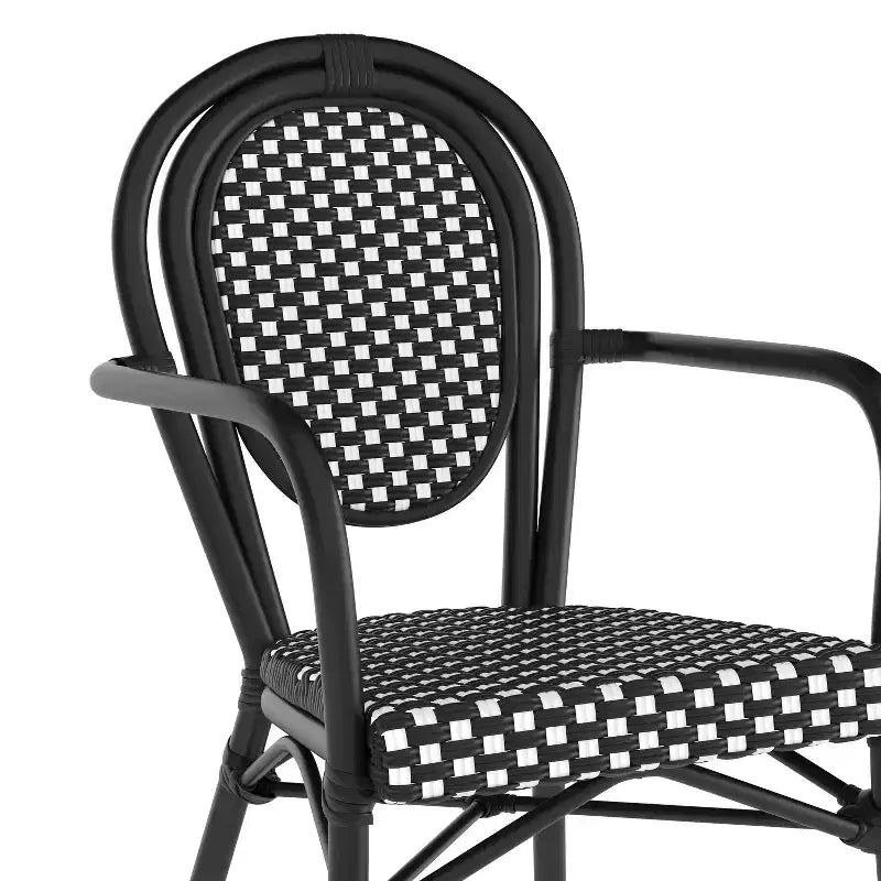 Chaises empilables commerciales d'intérieur/d'extérieur avec accoudoirs