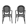 Chaises empilables commerciales d'intérieur/d'extérieur avec accoudoirs