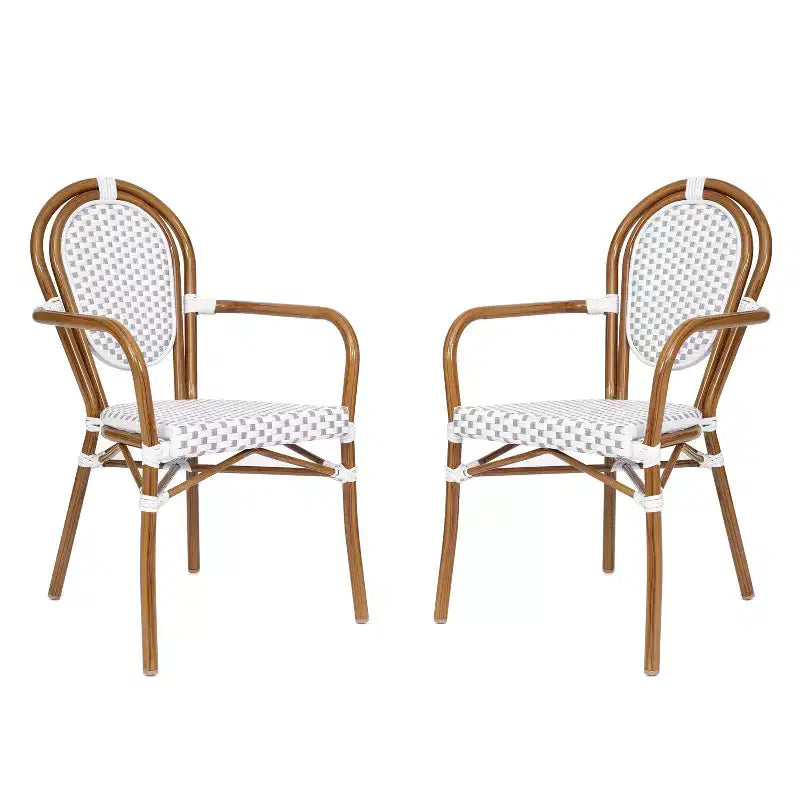 Chaises empilables commerciales d'intérieur/d'extérieur avec accoudoirs