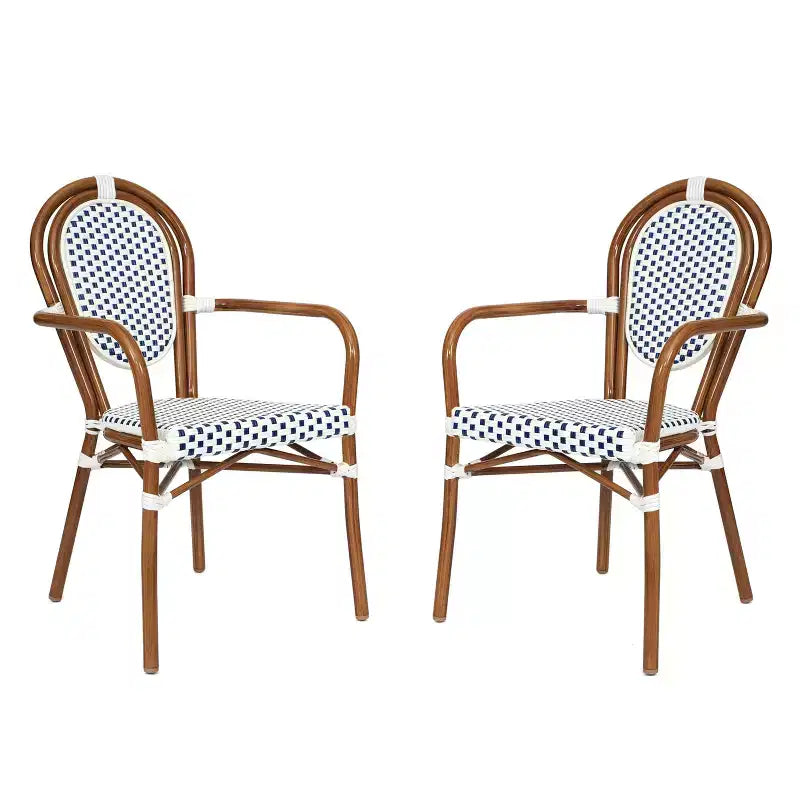 Chaises empilables commerciales d'intérieur/d'extérieur avec accoudoirs