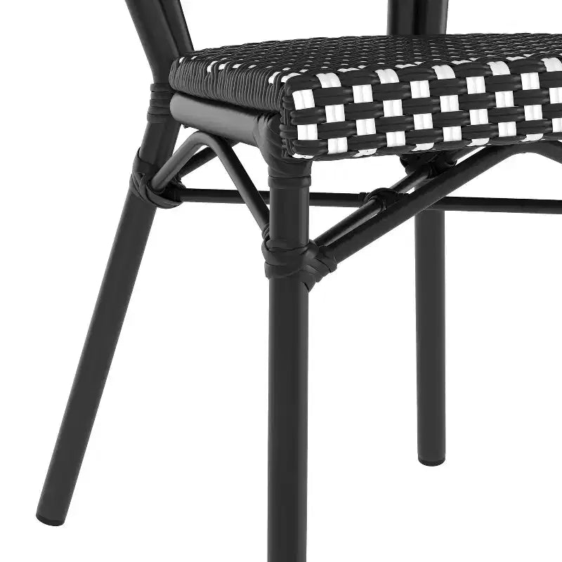 Chaises empilables commerciales en rotin pour intérieur/extérieur