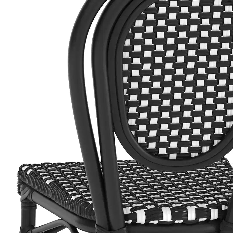 Chaises empilables commerciales en rotin pour intérieur/extérieur