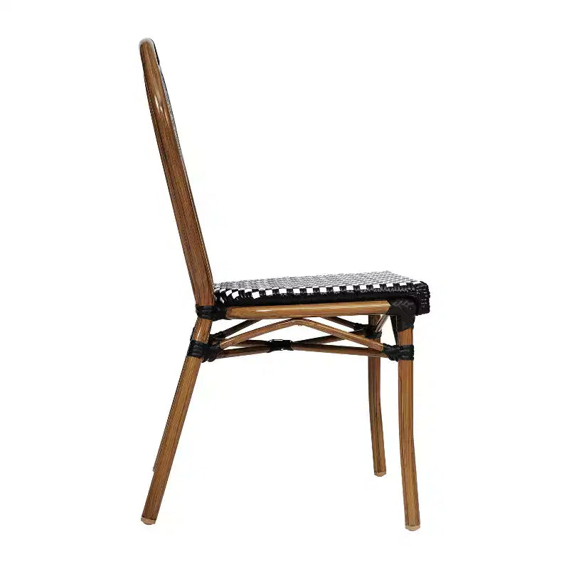 Chaises empilables commerciales en rotin pour intérieur/extérieur
