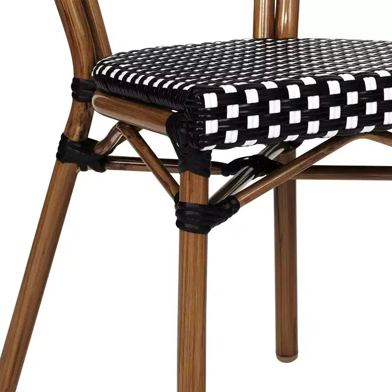 Chaises empilables commerciales en rotin pour intérieur/extérieur