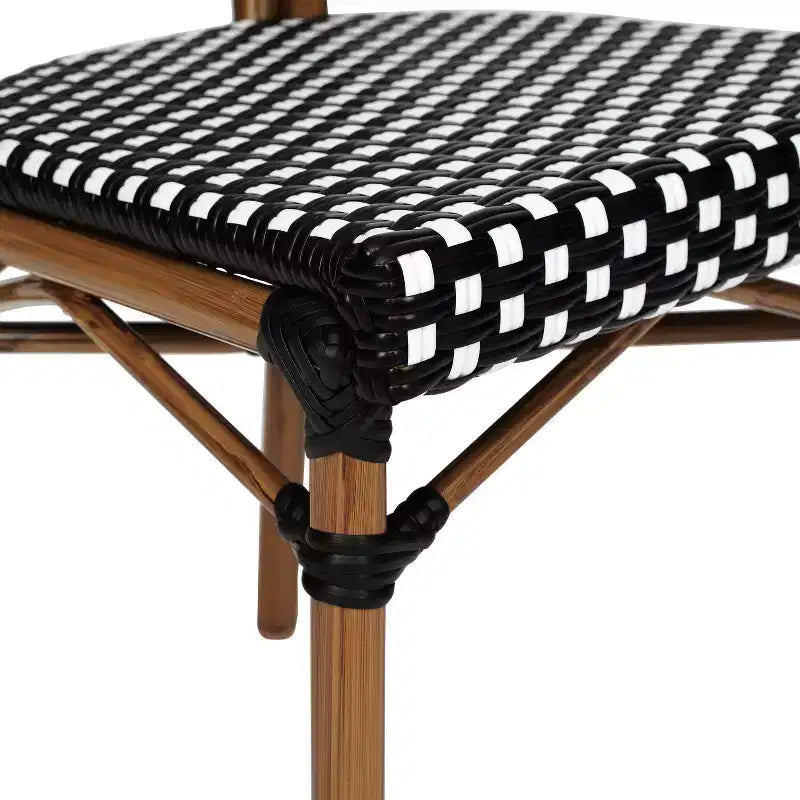 Chaises empilables commerciales en rotin pour intérieur/extérieur